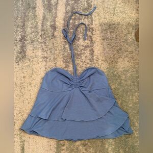 Blue Halter Top from Shein
